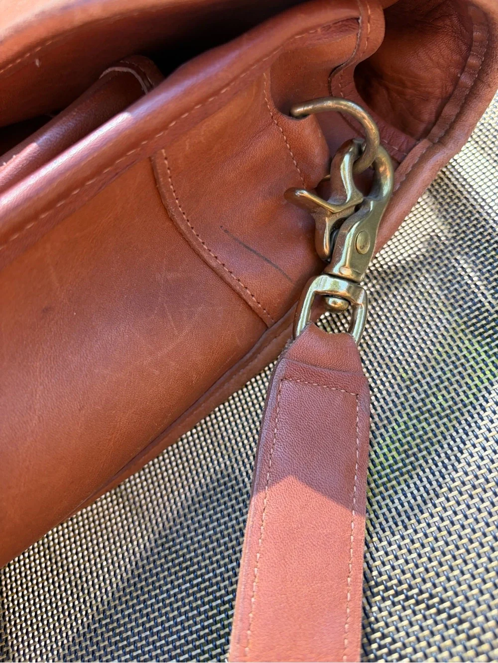 Vintage Coach Morgan Briefcase Leather Brass TouchLock Rare